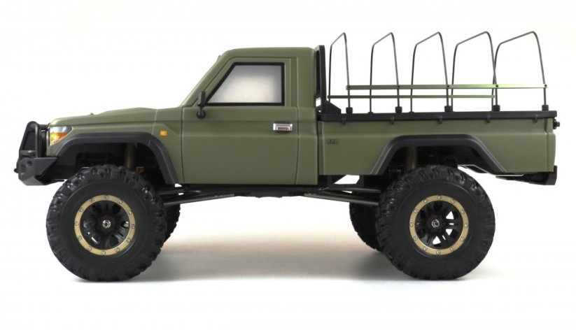 AMEWI AMXROCK RCX8BS SCALE CRAWLER PICK-UP 1:8, RTR vojenská zelená matná