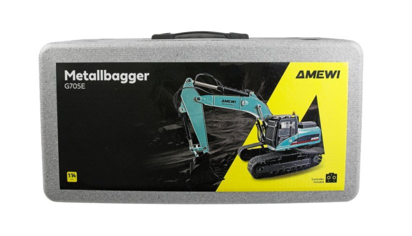 AMEWI G705E KOVOVÝ BAGER 1:14 RTR petrol
