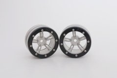 METSAFIL Beadlock Wheels PT-Safari strieborná/čierna 1.9, 2ks