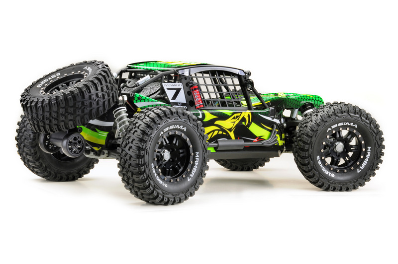 ABSIMA 1:7 Rock Racer "MAMBA 7" zelená 6S BL RTR + 2x LiPo 6200mAh