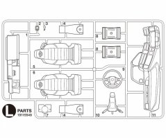 TAMIYA L diely Interiér Scania 770S