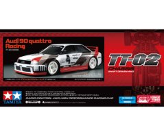 TAMIYA 1:10 Audi 90 quatro Racing TT-02 + kombo motor + ložiská