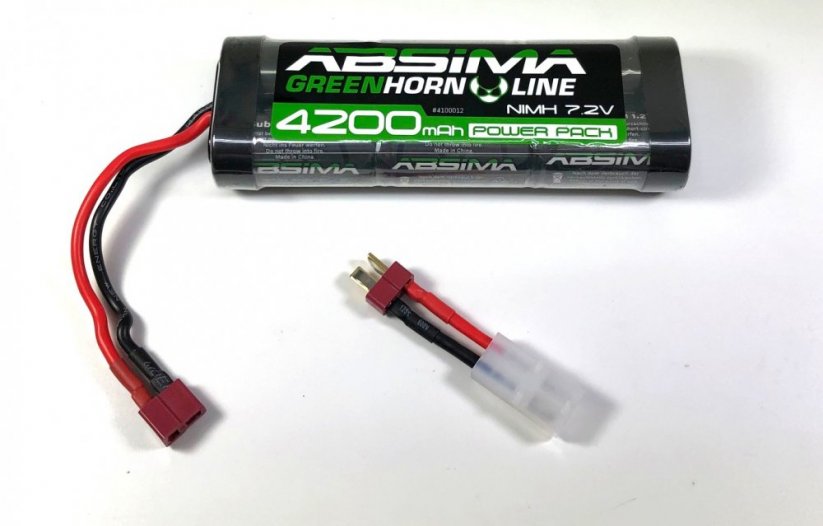 ABSIMA Batéria Greenhorn Vol.2 NiMH 7.2V 4200 (T-Plug + Tamiya Adapter)