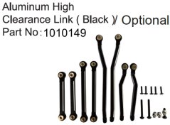 ABSIMA Sada hlinikových high clearance linkov pre 1:18