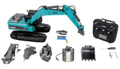 AMEWI G705E KOVOVÝ BAGER 1:14 RTR petrol