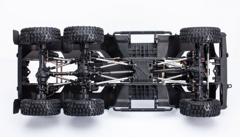AMEWI AMXROCK RCX10.3P SCALE CRAWLER 6X6 PICK-UP 1:10 ARTR, šedý