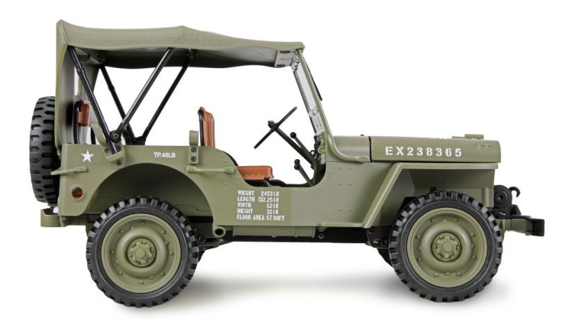 AMEWI Jeep Willys MB Scale Crawler 4WD 1:14 RTR , ZELENÝ