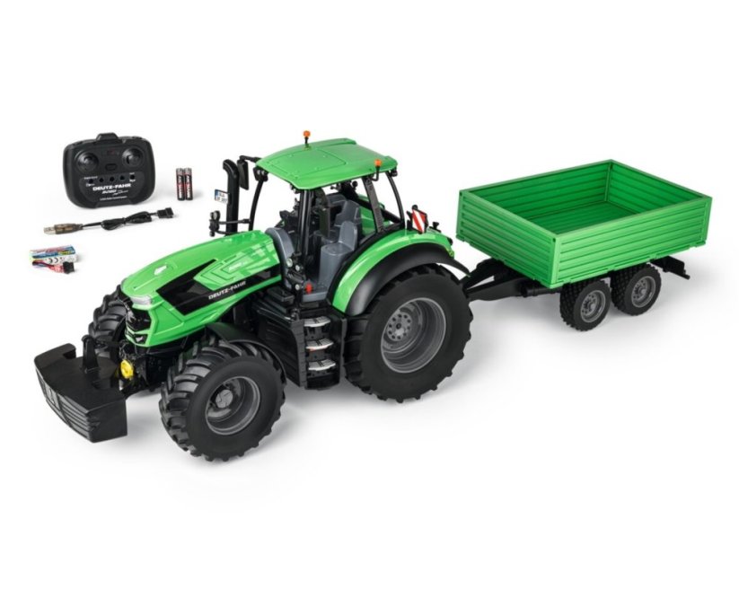 CARSON 1:16 Deutz-Fahr Tractor 8280 TTV 100% RTR s vlečkou