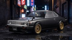 KILLERBODY Karoséria lakovaná pre NISSAN SKYLINE GT-ES Hardtop 1980 čierna