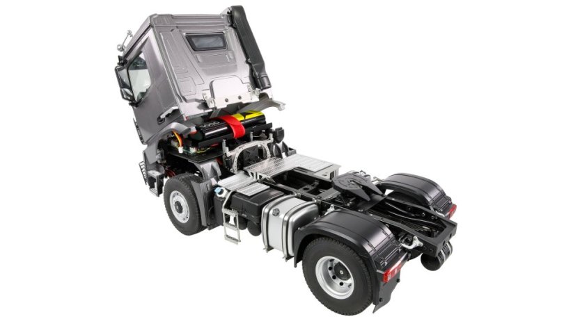 AMEWI Ťahač Mercedes-Benz Arocs  4x4 1:14 RTR s návesom - antracit