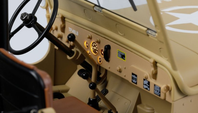 AMEWI Jeep Willys MB Scale Crawler 4WD 1:14 RTR , PIESKOVÝ