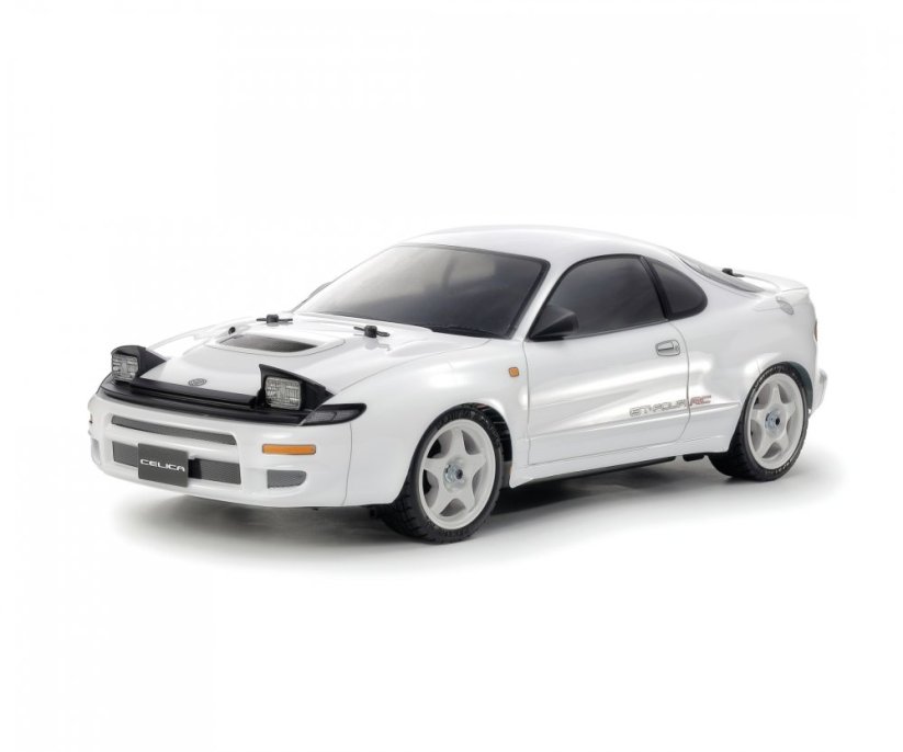 TAMIYA 1:10 RC Toyota Celica GT-Four TT-02 + VYSIELAČ + PRIJÍMAČ A SERVO
