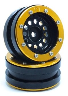 METSAFIL Beadlock Wheels PT-Bullet čierna/zlatá, 2ks