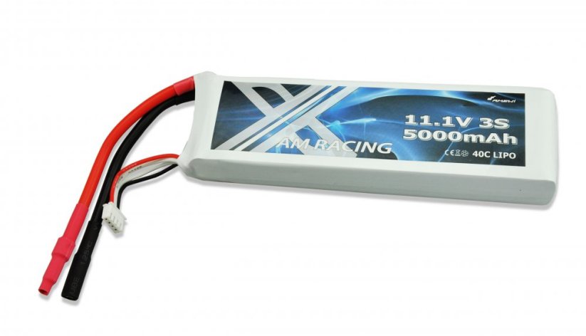 AMEWI BATÉRIA LIPO AKKU 3S 11,1V 5000MAH 40C SOFTCASE, 5mm / 6mm GOLDKONTAKT - Druh konektora:: 6mm zlatý kontakt