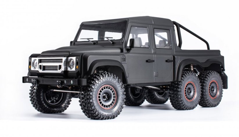 AMEWI AMXROCK RCX10.3P SCALE CRAWLER 6X6 PICK-UP 1:10 ARTR, šedý