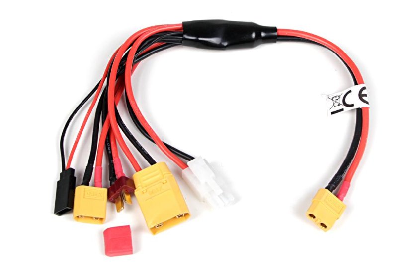 ABSIMA Multi kabeláž k nabíjačke 30cm, XT60 na XT60/XT90/T-Plug/Tamiya/FUT/JR