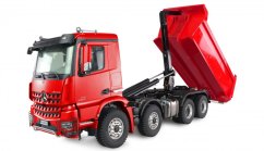 AMEWI MERCEDES-BENZ AROCS HYDRAULICKÝ KONTAJNEROVÝ SKLÁPAČ PRO 8x8 1:14 RTR ČERVENÝ