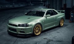 KILLERBODY Karoséria lakovaná pre NISSAN SKYLINE BNR34 zelená
