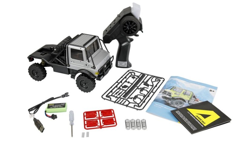 Amewi Mercedes-Benz Unimog U4000 Scale Crawler 4WD 1:18 RTR , šedý