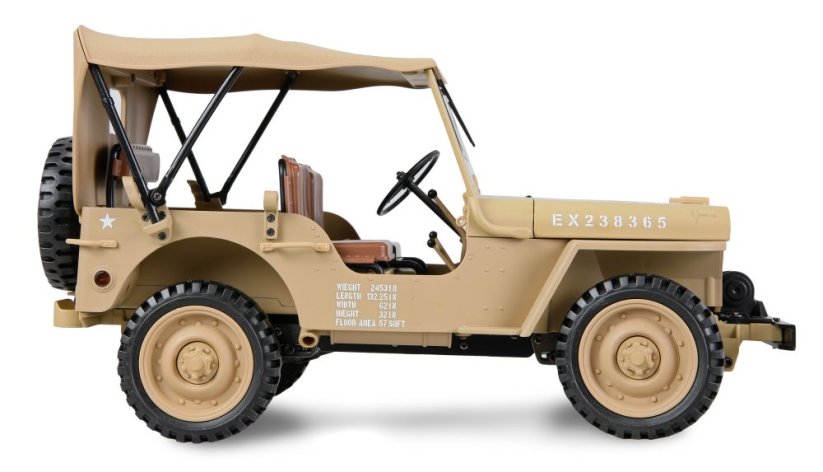 AMEWI Jeep Willys MB Scale Crawler 4WD 1:14 RTR , PIESKOVÝ