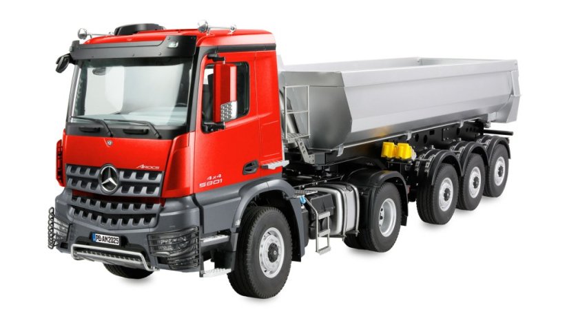AMEWI Ťahač Mercedes-Benz Arocs  4x4 1:14 RTR s návesom - červený