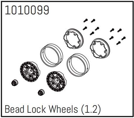 ABSIMA Sada beadlock diskov 1,2"  pre 1:18 PRO Crawler