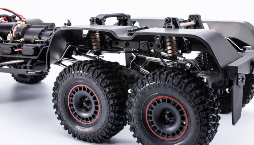 AMEWI AMXROCK RCX10.3P SCALE CRAWLER 6X6 PICK-UP 1:10 ARTR, šedý