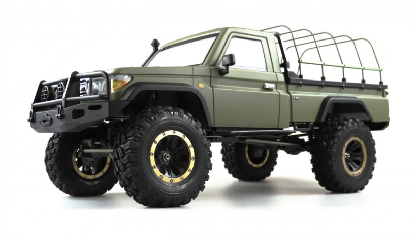 AMEWI AMXROCK RCX8BS SCALE CRAWLER PICK-UP 1:8, RTR vojenská zelená matná