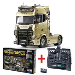TAMIYA 1:14 RC Scania 770 S 4x2 KIT + MFC-03 + REFLEX 14CH