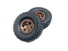 1.1" Hlinikové Beadlock Wheels 1:18 Crawler - bronze