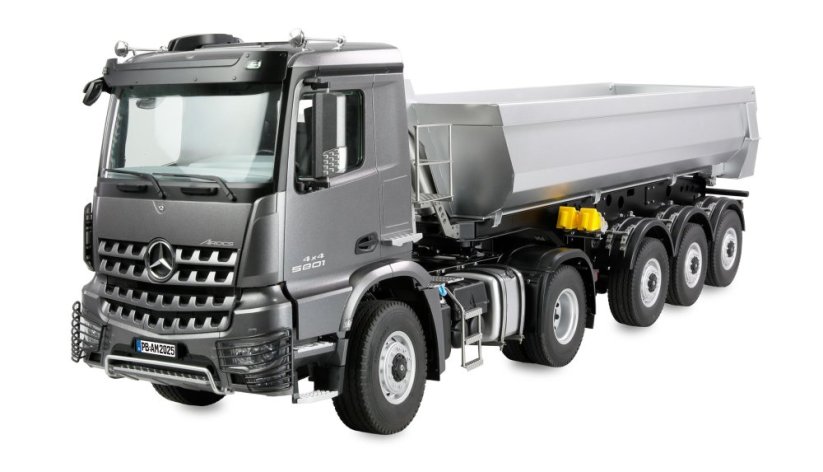 AMEWI Ťahač Mercedes-Benz Arocs  4x4 1:14 RTR s návesom - antracit
