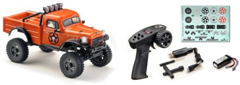 ABSIMA 1:18 EVO Crawler "Power Wagon V2" 2-Gear oranžový RTR