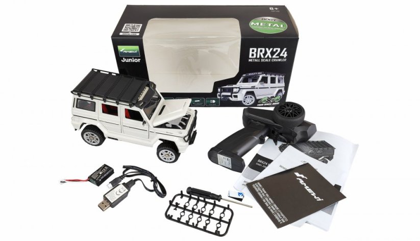 AMEWI 1:24 BRX24 Metall scale crawler 4WD, RTR biely