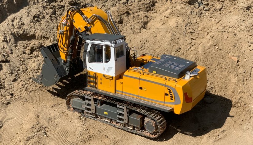 AMEWI Hydraulický celokovový bager 970-200 SME, RTR, žltý