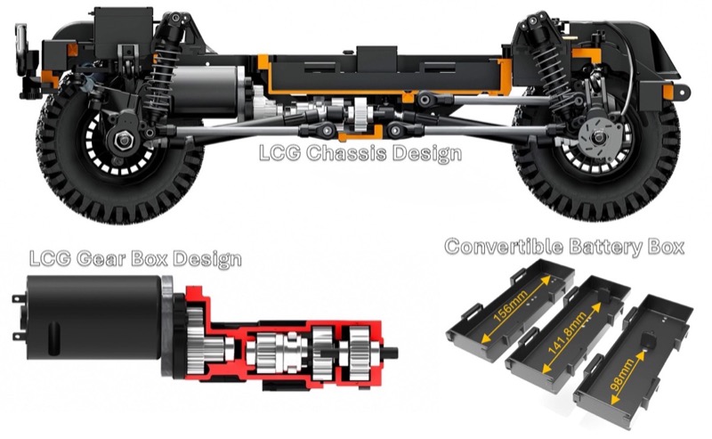 ABSIMA 1:10 CR4.4 Crawler "WOLF" žltý , RTR