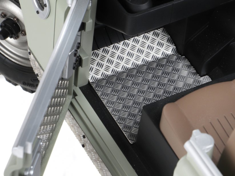 Sada platní interiéru KUDU™ z nehrdzavejúcej ocele pre Land Rover® 88 a 109 (vnútro kabíny) strieborné
