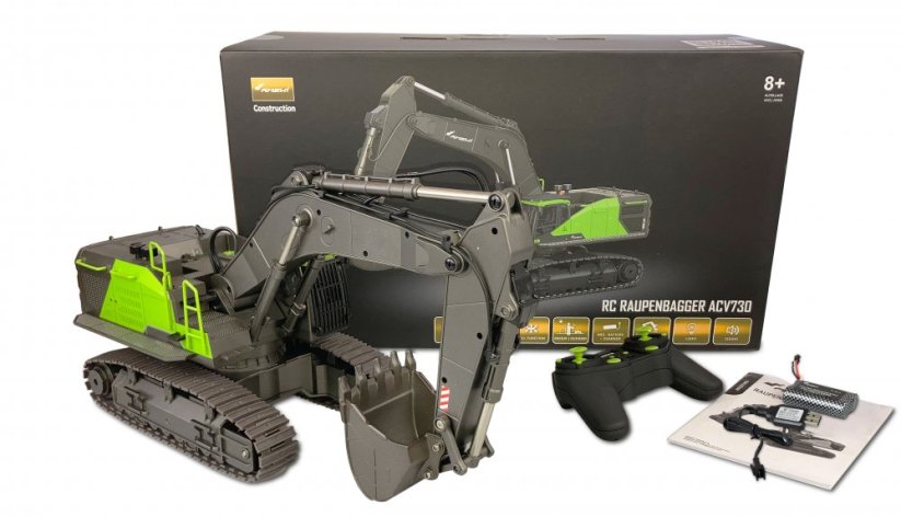 AMEWI Bager ACV730 1:14 RTR, šedo zelený