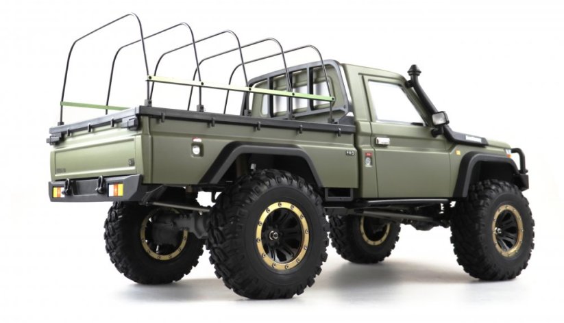 AMEWI AMXROCK RCX8BS SCALE CRAWLER PICK-UP 1:8, RTR vojenská zelená matná