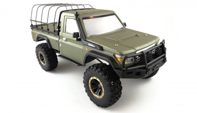 AMEWI AMXROCK RCX8BS SCALE CRAWLER PICK-UP 1:8, RTR vojenská zelená matná