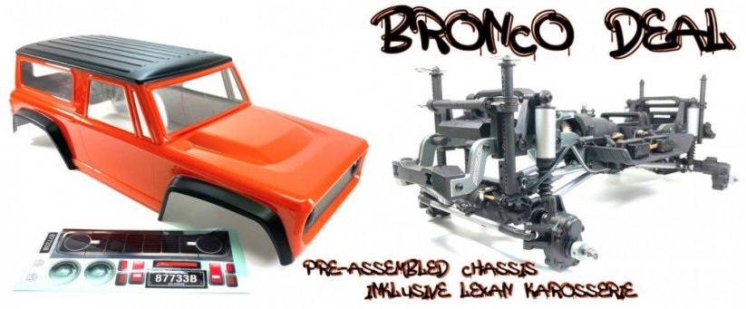 ABSIMA 1:10 EP Crawler CR3.4 predmontovaný podvozok a Bronco Style karoséria, oranžový