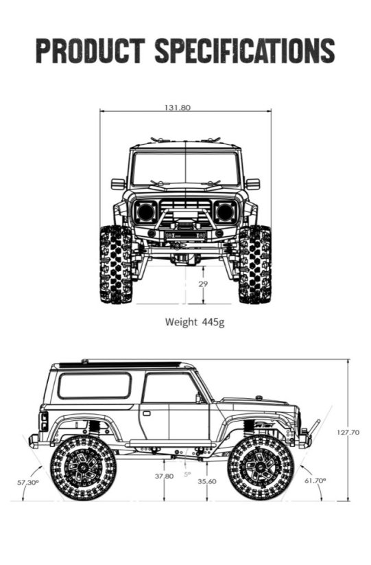 ABSIMA Profi Crawler 1:18 CR-18P Rushmore, červený