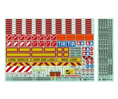 TAMIYA 1:14 Sada výstražných nálepiek na traktor/príves